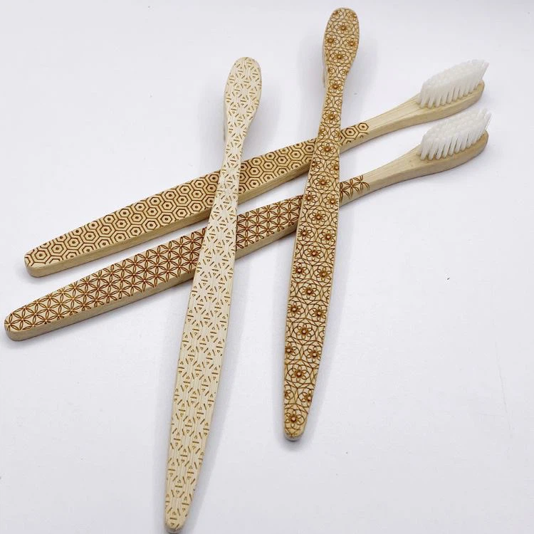 CE-godkännande Naturlig bambu tandborste